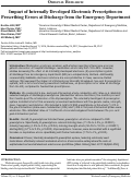 Cover page: Impact of Internally Developed Electronic Prescription on Prescribing Errors at Discharge from the Emergency Department