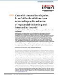 Cover page: Cats with thermal burn injuries from California wildfires show echocardiographic evidence of myocardial thickening and intracardiac thrombi