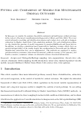 Cover page: FITTING AND COMPARISON OF MODELS FOR MULTIVARIATE ORDINAL OUTCOMES