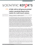 Cover page: A fully roll-to-roll gravure-printed carbon nanotube-based active matrix for multi-touch sensors