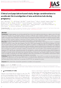 Cover page: Clinical and population‐based study design considerations to accelerate the investigation of new antiretrovirals during pregnancy