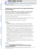 Cover page: Spatial analysis of gastroschisis in the national birth defects prevention study