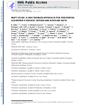 Cover page: MAPT STUDY: A MULTIDOMAIN APPROACH FOR PREVENTING ALZHEIMER'S DISEASE: DESIGN AND BASELINE DATA.