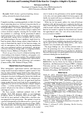 Cover page: Decision and Learning Model Selection for Complex Adaptive Systems