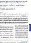 Cover page: Patterns of Fitness and Gene Expression Epistasis Generated by Beneficial Mutations in the rho and rpoB Genes of Escherichia coli during High-Temperature Adaptation