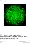 Cover page: HIV-1 latency and virus production from unintegrated genomes following direct infection of resting CD4 T cells