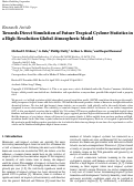 Cover page: The effect of horizontal resolution on simulation of very extreme US precipitation events in a global atmosphere model