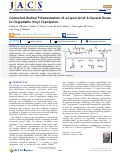 Cover page: Controlled-Radical Polymerization of α-Lipoic Acid: A General Route to Degradable Vinyl Copolymers.