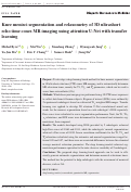 Cover page: Knee menisci segmentation and relaxometry of 3D ultrashort echo time cones MR imaging using attention U‐Net with transfer learning