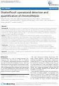 Cover page: ShatterProof: operational detection and quantification of chromothripsis