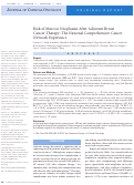 Cover page: Risk of Marrow Neoplasms After Adjuvant Breast Cancer Therapy: The National Comprehensive Cancer Network Experience