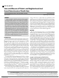 Cover page: Uses and Misuses of Patient- and Neighborhood-level Social Determinants of Health Data