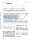 Cover page: Origin of Electrochemical, Structural, and Transport Properties in Nonaqueous Zinc Electrolytes