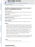 Cover page: The Effects of Workplace Clean Indoor Air Law Coverage on Workers' Smoking‐Related Outcomes