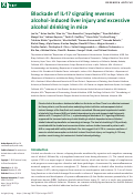 Cover page: Blockade of IL-17 signaling reverses alcohol-induced liver injury and excessive alcohol drinking in mice