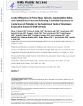 Cover page: Acute differences in pulse wave velocity, augmentation index, and central pulse pressure following controlled exposures to cookstove air pollution in the Subclinical Tests of Volunteers Exposed to Smoke (SToVES) study