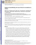 Cover page: Duration of breastfeeding and serum PCB 153 concentrations in children