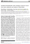 Cover page: Oxidized phospholipids cause changes in jejunum mucus that induce dysbiosis and systemic inflammation.