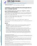 Cover page: Contributions of nearby agricultural insecticide applications to indoor residential exposures