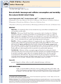 Cover page: Non-alcoholic beverage and caffeine consumption and mortality: The Leisure World Cohort Study