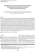 Cover page: Resting-State Functional Connectivity Alterations Associated with Six-Month Outcomes in Mild Traumatic Brain Injury.