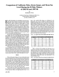 Cover page: A Comparison of California Tides, Storm Surges, and Mean Sea Level During the El Niño Winters of 1982-83 and 1997-98