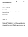 Cover page: Sidestream cigarette smoke toxicity increases with aging and exposure duration.