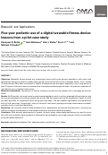 Cover page: Five-year pediatric use of a digital wearable fitness device: lessons from a pilot case study.