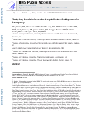 Cover page: Thirty-Day Readmissions After Hospitalization for Hypertensive Emergency