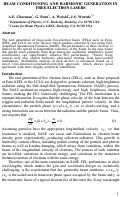Cover page: Beam Conditioning and Harmonic Generation in Free Electron Lasers