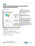 Cover page: Histone Acetylome-wide Association Study of Autism Spectrum Disorder