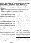 Cover page: Unique Features of Human Protein Arginine Methyltransferase 9 (PRMT9) and Its Substrate RNA Splicing Factor SF3B2*