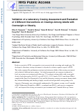 Cover page: Validation of a laboratory craving assessment and evaluation of 4 different interventions on cravings among adults with overweight or obesity