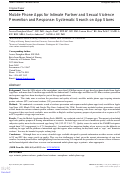 Cover page: Mobile Phone Apps for Intimate Partner and Sexual Violence Prevention and Response: Systematic Search on App Stores