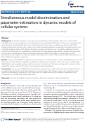 Cover page: Simultaneous model discrimination and parameter estimation in dynamic models of cellular systems