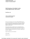 Cover page: Field Evaluation of San Pablo Corridor Transit Signal Priority (TSP) System