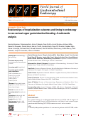 Cover page: Relationships of hospitalization outcomes and timing to endoscopy in non-variceal upper gastrointestinal bleeding: A nationwide analysis