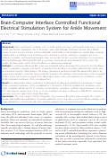 Cover page: Brain Computer Interface Controlled Functional Electrical Stimulation System for Ankle Movement