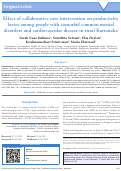 Cover page: Effect of collaborative care intervention on productivity losses among people with comorbid common mental disorders and cardiovascular disease in rural Karnataka.