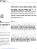 Cover page: Associations of recent weight loss with health care costs and utilization among older women