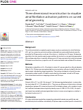 Cover page: Three dimensional reconstruction to visualize atrial fibrillation activation patterns on curved atrial geometry.