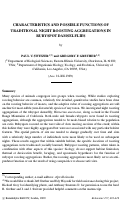 Cover page: CHARACTERISTICS AND POSSIBLE FUNCTIONS OF TRADITIONAL NIGHT ROOSTING AGGREGATIONS IN RUBYSPOT DAMSELFLIES