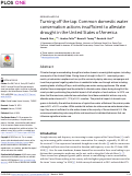 Cover page: Turning off the tap: Common domestic water conservation actions insufficient to alleviate drought in the United States of America.