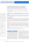 Cover page: Randomized Multicenter Placebo-Controlled Trial of Omega-3 Fatty Acids for the Control of Aromatase Inhibitor–Induced Musculoskeletal Pain: SWOG S0927