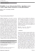 Cover page: Reliability of a new 4th generation FloTrac algorithm to track cardiac output changes in patients receiving phenylephrine