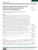 Cover page: Changes in the gut microbiome associated with liver stiffness improvement in nonalcoholic steatohepatitis