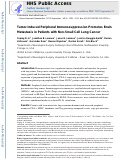 Cover page: Tumor-induced peripheral immunosuppression promotes brain metastasis in patients with non-small cell lung cancer