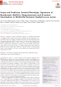 Cover page: Scope and Predictive Genetic/Phenotypic Signatures of Bicarbonate (NaHCO3) Responsiveness and β-Lactam Sensitization in Methicillin-Resistant Staphylococcus aureus