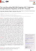 Cover page: The Long Noncoding RNA HEAL Regulates HIV-1 Replication through Epigenetic Regulation of the HIV-1 Promoter