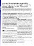 Cover page: Microglial repopulation model reveals a robust homeostatic process for replacing CNS myeloid cells